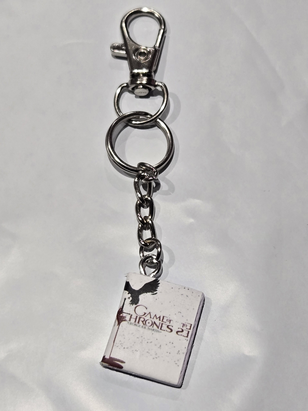 Mini Book Game Of Thrones Bag Charm Purse Keychain Clip